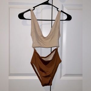 Cats Got The Cream Two Tone Monokini